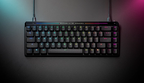 Clavier noir avec RGB