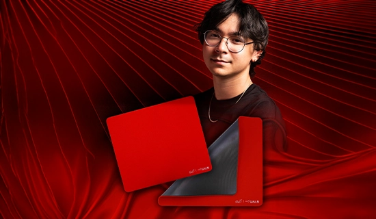 Tapis de souris rouge avec Tenz