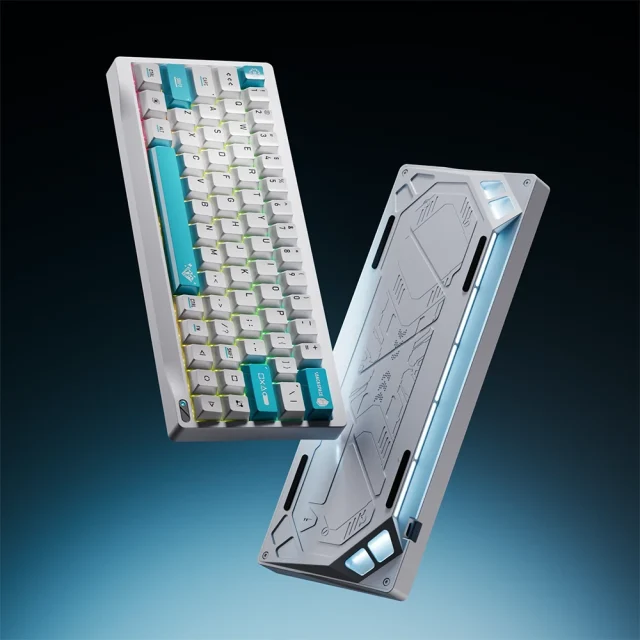 Chilkey SF60 HE Starburst White 4 Clavier Magnétique Chilkey Sf60 Blanc Bleu Recto Verso