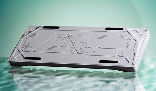 Clavier magnétique Chilkey SF60 Blanc Bleu vue arrière