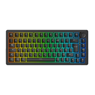 Clavier Gamer Noir Avec Rgb Sur Fond Blanc