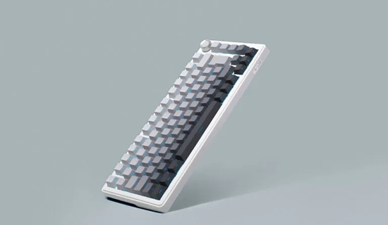 Clavier gamer blanc debout